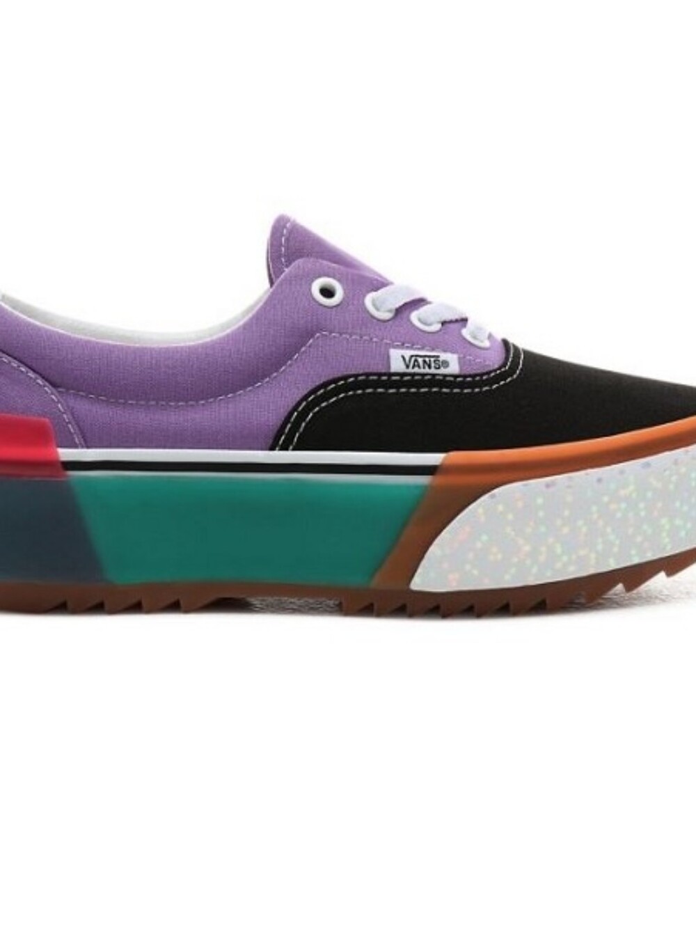 NEW Vans Sz 13 11.5 Era Stacked Confetti Purple Green Platform Shoe School Skate